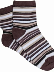 Детские носки LORENZline, Л31, КОРИЧНЕВО-БЕЛЫЕ