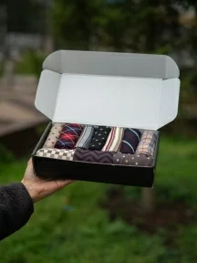 Набор из 10 пар мужских носков MSCLUB №М33, ВИ10-НМ33, микс БЕЖЕВО-БОРДОВЫЙ