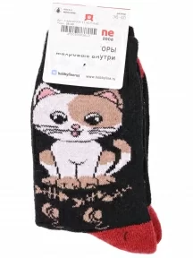 Женские теплые махровые носки Hobby Line, Нжамв6008-11, ЧЕРНЫЕ