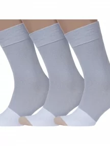 Комплект из 3 пар мужских носков MSCLUB №М46, msk3-М46, nm-525, СВЕТЛО-СЕРЫЕ