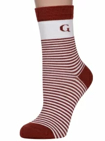 Женские бамбуковые носки Grinston socks (PINGONS), 21D1, БОРДОВЫЕ