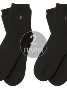 Комплект из 2 пар детских махровых носков RuSocks (Орудьевский трикотаж) ЧЕРНЫЕ (2-Д-94)