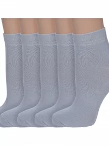 Комплект из 5 пар детских коротких носков ХОХ, 5-d-1229, СЕРЫЕ