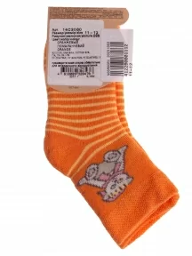 Детские махровые носки Брестские(БЧК), 14С3060, рис. 098, ОРАНЖЕВЫЕ