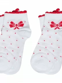 Комплект из 2 пар детских носков ХОХ, 2-D-1424, БЕЛЫЕ