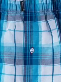 Мужские трусы-шорты из 100% хлопка Sergio Dallini, SG3310-13, БИРЮЗОВЫЕ