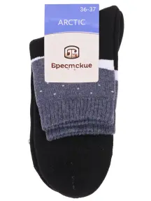 Женские махровые носки Брестские (БЧК) рис. 516, ЧЕРНЫЕ (15С1408)