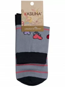 Женские носки VASILINA, 7С3263, СЕРЫЕ