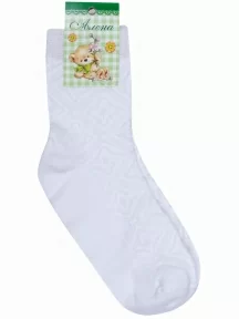 Детские носки "Алена", д304, рис. 05, БЕЛЫЕ