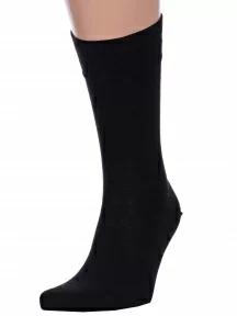 Мужские носки из мерсеризованной шерсти и хлопка LORENZline, В25, ЧЕРНЫЕ