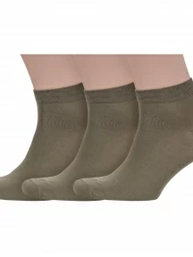 Комплект из 3 пар мужских носков Sergio Di Calze (PINGONS) из мерсеризованного хлопка, 3-17SC7, ХАКИ