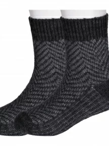 Комплект из 2 пар детских полушерстяных носков RuSocks (Орудьевский трикотаж), 2-Д-382, ЧЕРНЫЕ, рис. 0