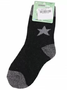 Детские теплые махровые носки Hobby Line, Ндад7616, ЧЕРНЫЕ