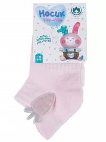 Детские носки с аппликацией "Борисоглебский трикотаж", 8С973, РОЗОВЫЕ
