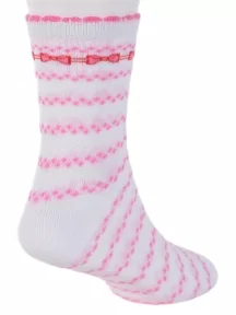 Детские носки LORENZline, Л23, БЕЛО-РОЗОВЫЕ