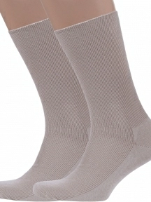 Комплект из 2 пар мужских медицинских носков Dr. Feet (PINGONS) БЕЖЕВЫЕ (2-15DF1)