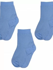 Комплект из 3 пар детских носков RuSocks (Орудьевский трикотаж), 3-Д3-13791, ГОЛУБЫЕ