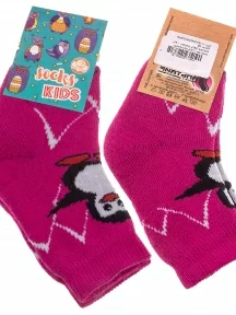 Детские махровые носки Альтаир, С129, МАЛИНОВЫЕ