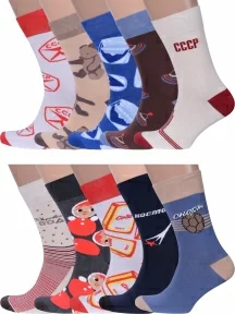 Набор из 10 пар мужских носков MSCLUB №М53, ВИ10-НМ53, микс СССР 4