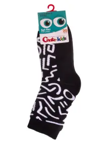 Детские махровые носки Conte kids рис. 594, ЧЕРНЫЕ (21С-13СП)