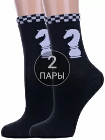 Комплект из 2 пар детских носков Альтаир, 2-С150, ЧЕРНЫЕ