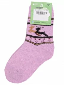 Детские теплые махровые носки Hobby Line, Ндад7639-6, СИРЕНЕВЫЕ