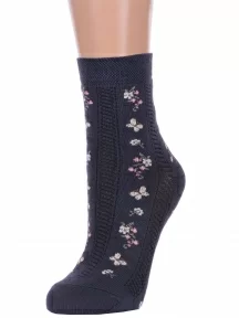 Женские носки Брестские (БЧК), 14с1100, рис. 605, ТЕМНО-СЕРЫЕ