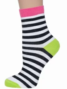 Женские носки Conte, 7С-22СП, рис. 087, БЕЛО-ЧЕРНЫЕ