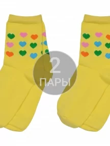 Комплект из 2 пар детских носков ХОХ, 2-D-3R2, ЖЕЛТЫЕ
