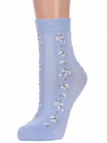 Женские носки Брестские (БЧК), 14с1100, рис. 605, СЕРО-ГОЛУБЫЕ