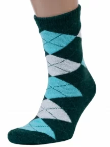 Носки из монгольской шерсти (Монголка), 01183, ТЕМНО-ЗЕЛЕНЫЕ