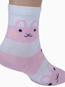 Детские носки RuSocks (Орудьевский трикотаж), Д3-13792Д, рис. 03, БЕЛО-РОЗОВЫЕ