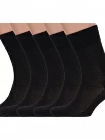 Комплект из 5 пар мужских носков Брестские (БЧК), 5-18С2129, рис. 101, ЧЕРНЫЕ