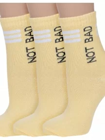 Комплект из 3 пар детских носков VASILINA, 3-2С2352, ЖЕЛТЫЕ