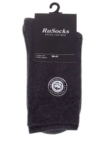 Мужские махровые носки RuSocks (Орудьевский трикотаж) ТЕМНО-СЕРЫЕ (М3-33066)