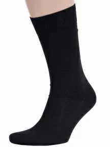 Мужские носки из 100% хлопка RuSocks (Орудьевский трикотаж), М3-11001, рис. 04, ЧЕРНЫЕ