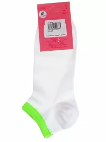 Детские носки LORENZline, П21, БЕЛЫЕ с салатовым (д)
