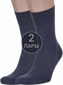 Комплект из 2 пар мужских носков MSCLUB, 2-ПН-01Э, ГРАФИТОВЫЕ