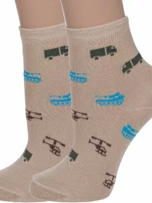 Комплект из 2 пар детских носков Альтаир, 2-А56, БЕЖЕВЫЕ