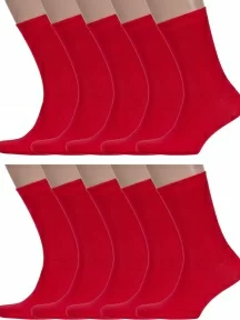 Комплект из 10 пар носков унисекс ХОХ КРАСНЫЕ (10-X-3R15)