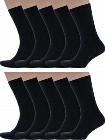 Комплект из 10 пар мужских медицинских носков Dr. Feet (PINGONS) ЧЕРНЫЕ (10-15DF1)