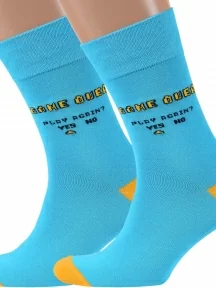 Комплект из 2 пар мужских носков MSCLUB №М45, 2-nm-516, ГОЛУБЫЕ