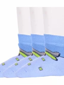 Комплект из 3 пар детских махровых носков Брестские (БЧК), 3-14С3060, рис. 820, БЛЕДНО-ГОЛУБЫЕ