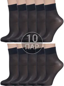 Комплект из 10 пар женских капроновых носков Conte Nero, черные (10-14С-55СП/Tension soft 40Н)