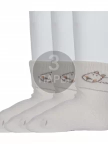 Комплект из 3 пар детских носков RuSocks (Орудьевский трикотаж), 3-Д3-130091М, СВЕТЛО-БЕЖЕВЫЕ