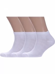 Комплект из 3 пар мужских носков Альтаир, 3-О214, БЕЛЫЕ