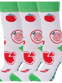 Комплект из 3 пар женских носков MSCLUB №Ж04, 3-WNM-53, БЕЛЫЕ