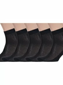 Комплект из 5 пар мужских носков Альтаир, 5-А43, ЧЕРНЫЕ