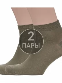 Комплект из 2 пар мужских носков Sergio di Calze (PINGONS) из мерсеризованного хлопка, 2-17SC7, ХАКИ