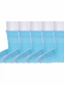 Комплект из 5 пар детских носков Носкофф (АЛСУ), 5-ЛС58, СВЕТЛО-БИРЮЗОВЫЕ рис.1